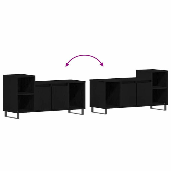 TV-Schrankset Schwarz Eichen-Optik 100 cm