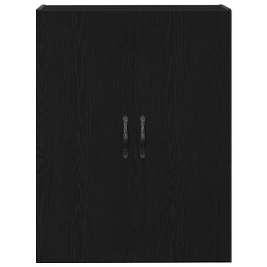 Wandmontierter Schrank Schwarz Eichen-Optik