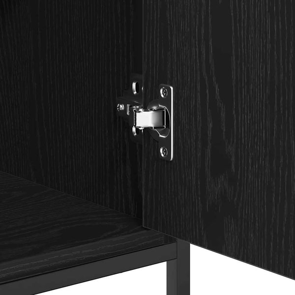 Schwarzes Sideboard Eichenoptik, 100 cm
