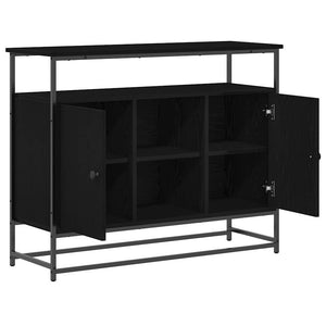 Schwarzes Sideboard Eichenoptik, 100 cm