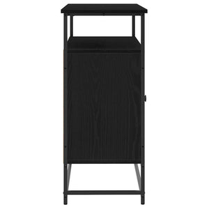 Schwarzes Sideboard Eichenoptik, 100 cm