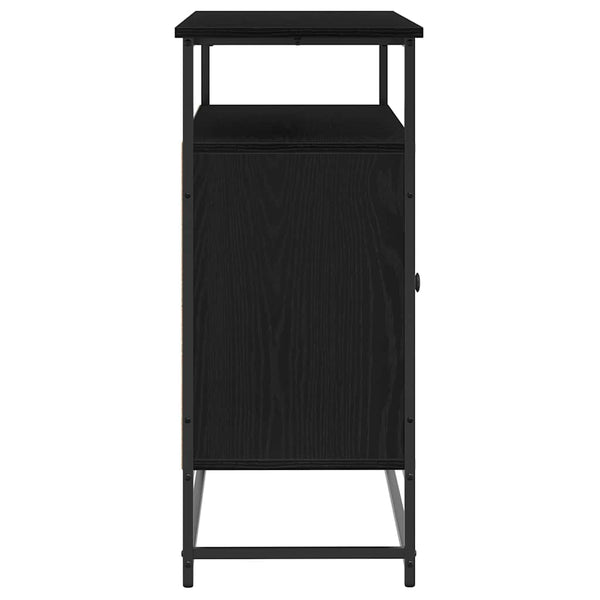 Schwarzes Sideboard Eichenoptik, 100 cm