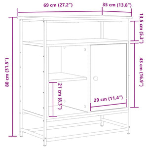 Sideboard Artisan Eiche 69x35x80cm