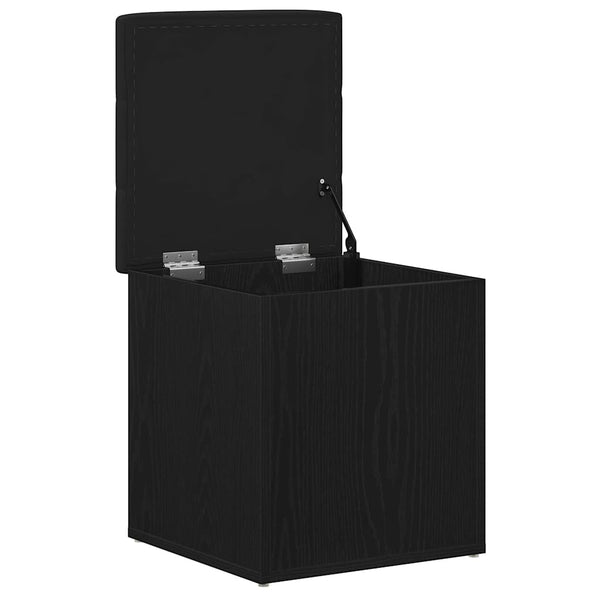 Sitzbank Schwarz Eichen-Optik mit Stauraum