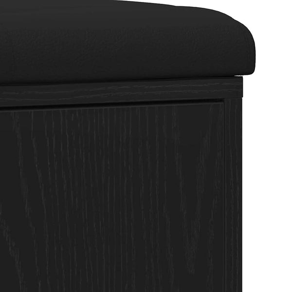 Sitzbank mit Stauraum, Schwarz Eiche, 102 cm