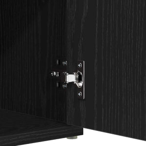Sitzbank mit Stauraum, Schwarz Eiche, 102 cm
