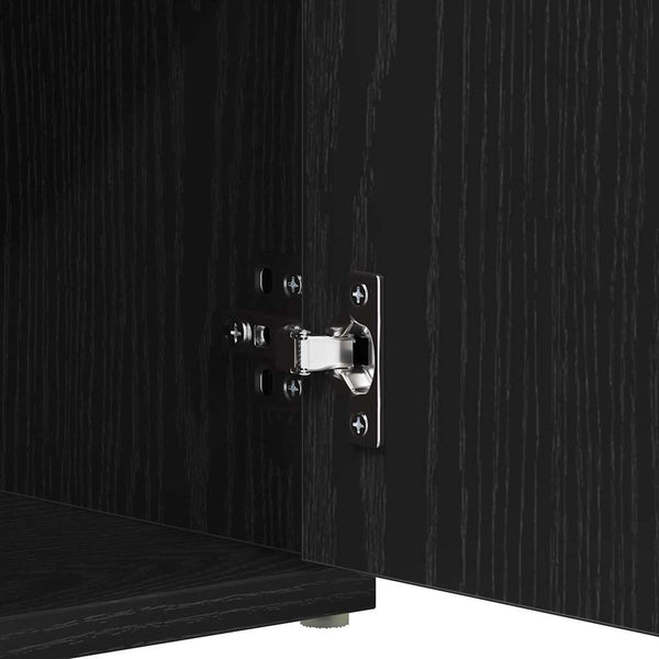 Sitzbank mit Stauraum, Schwarz Eiche, 102 cm
