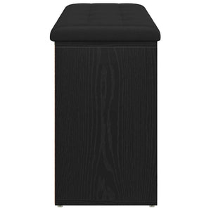 Sitzbank mit Stauraum, Schwarz Eiche, 102 cm