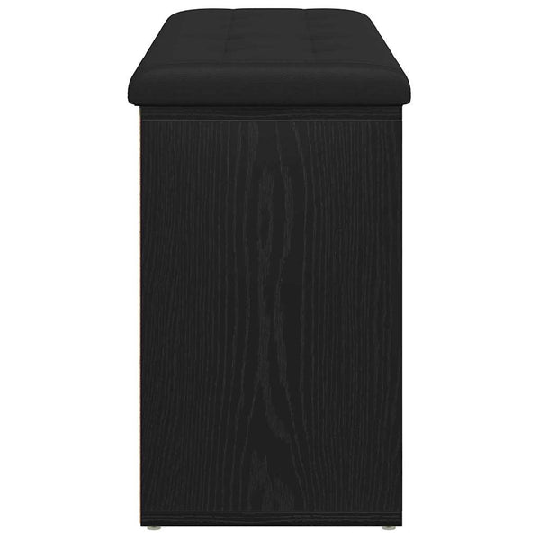 Schuhbank Schwarz Eichenoptik 102 cm