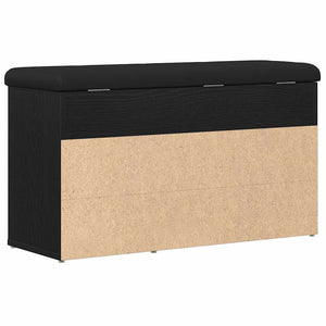 vidaXL Banc à chaussures avec étagère Noir 80 x 30 x 45 cm Bois d'ingénierie