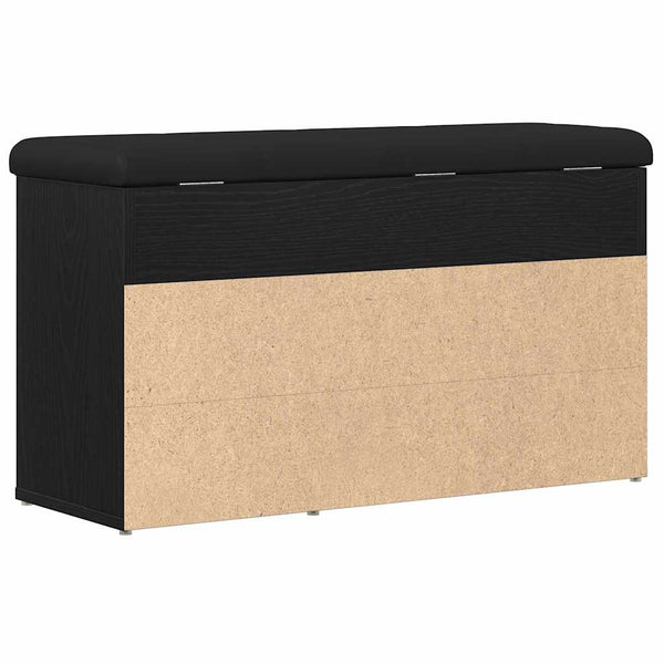 vidaXL Banc à chaussures avec étagère Noir 80 x 30 x 45 cm Bois d'ingénierie