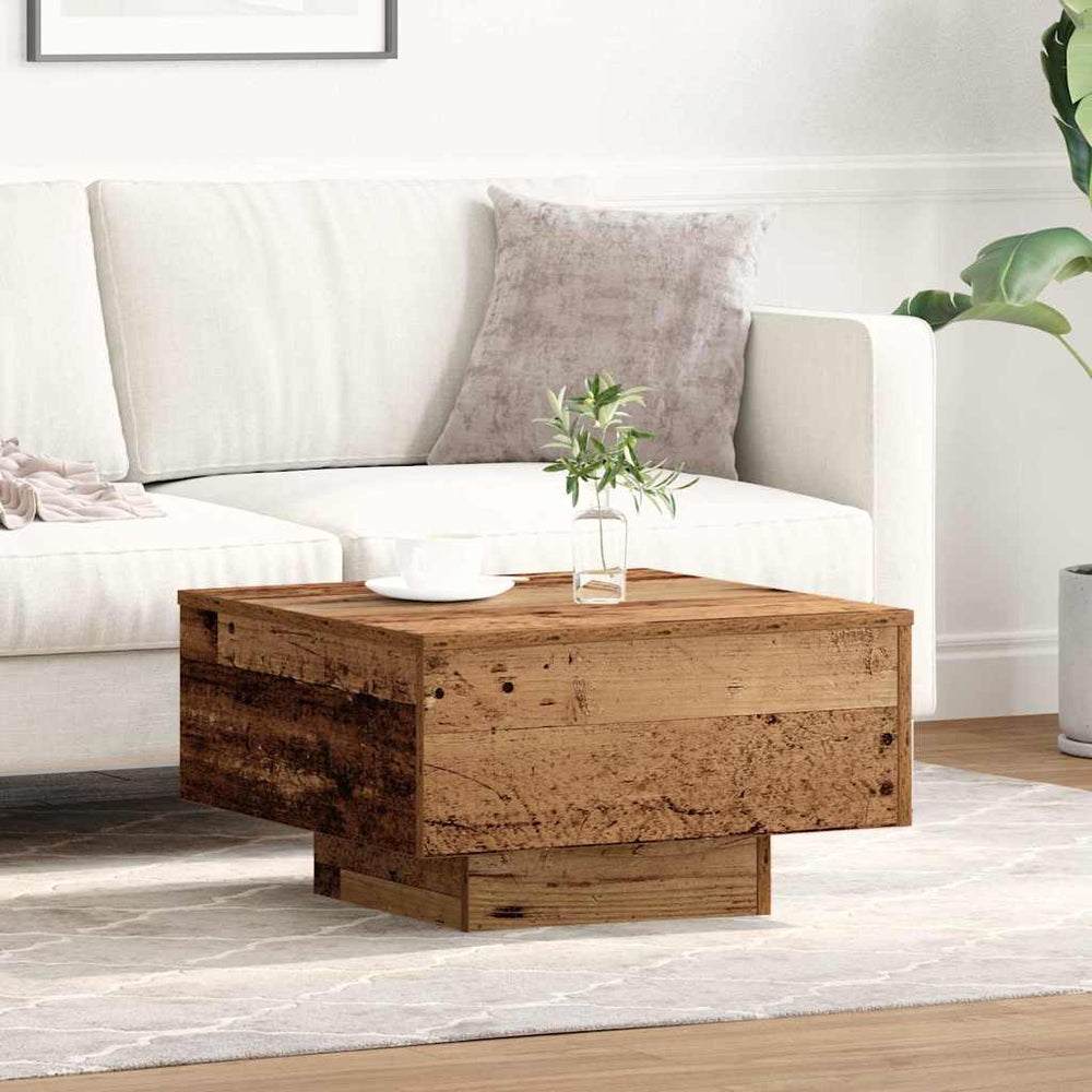 Couchtisch Altholz 55x55 cm
