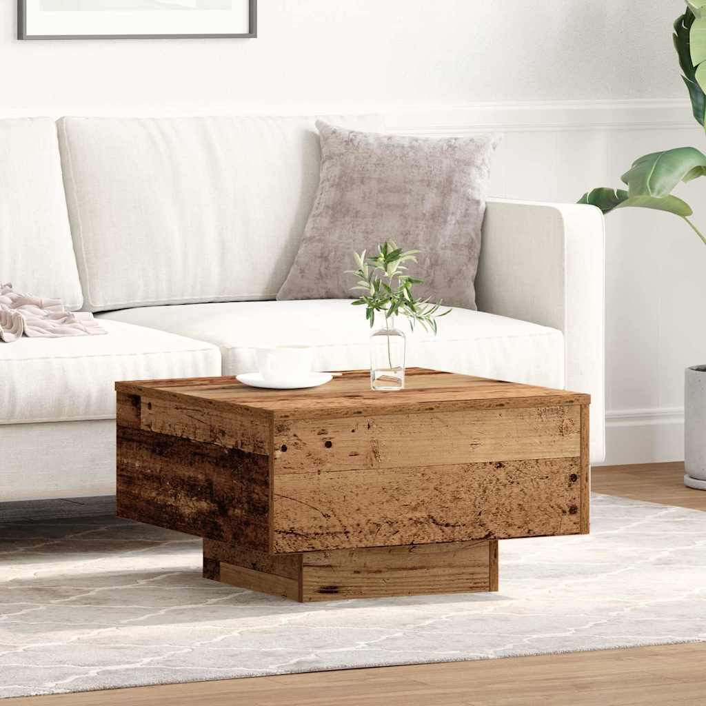 Couchtisch Altholz 55x55 cm