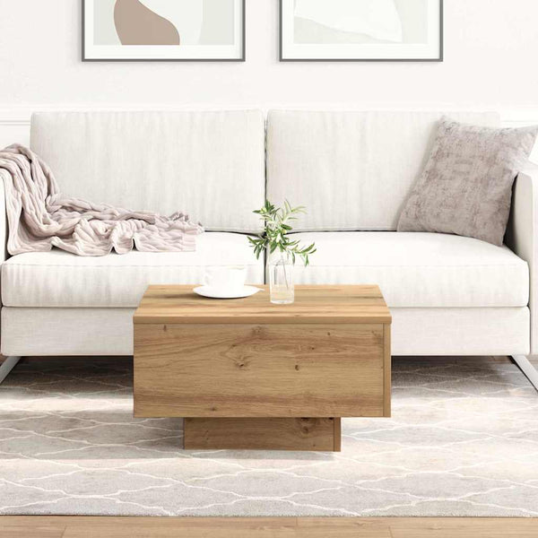 vidaXL Table basse chêne artisan 55 x 55 x 31 cm