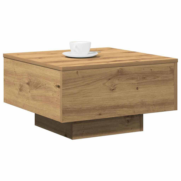 vidaXL Table basse chêne artisan 55 x 55 x 31 cm