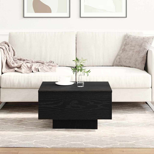 Schwarzer Couchtisch Eichenoptik 55cm