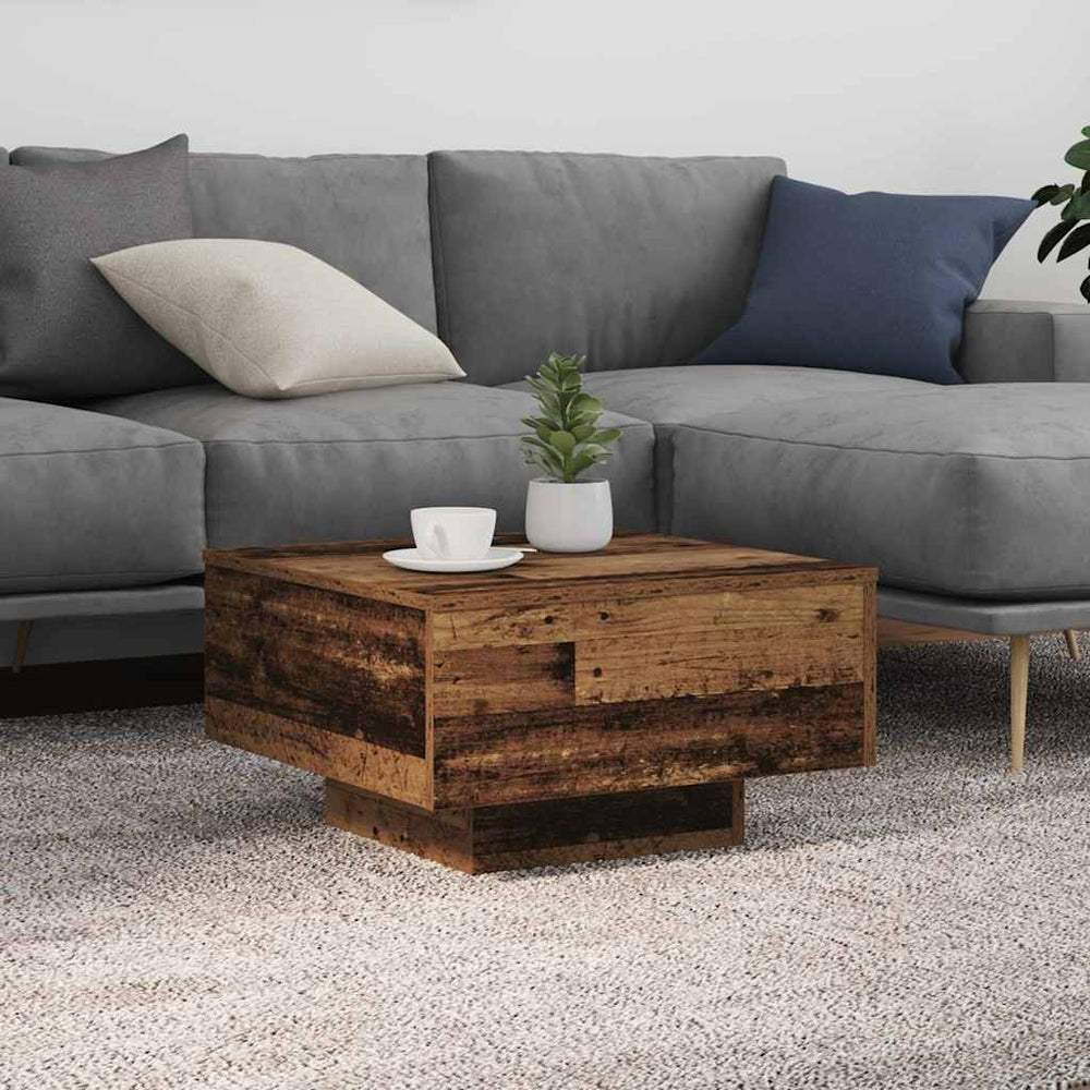 Couchtisch Altholz 55x55 cm