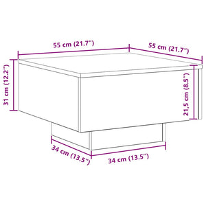 Artisan Eiche Couchtisch 55x55 cm