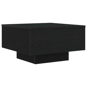 Schwarzer Couchtisch Eichenoptik 55x55 cm