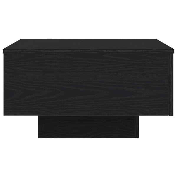 Schwarzer Couchtisch Eichenoptik 55x55 cm