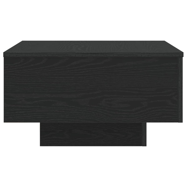 Schwarzer Couchtisch Eichenoptik 55x55 cm