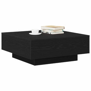 Schwarzer Couchtisch Eichenoptik 80x80 cm