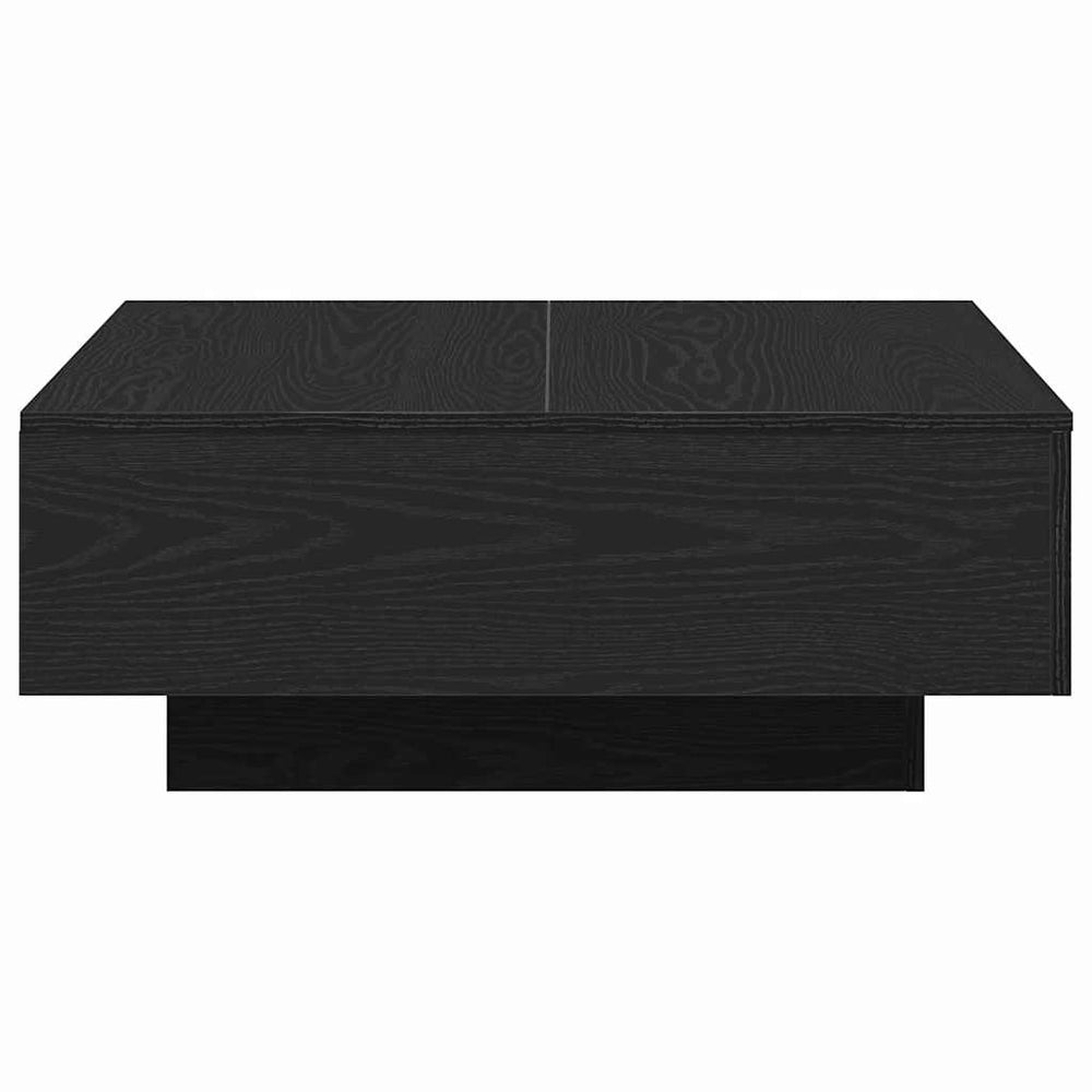 Schwarzer Couchtisch Eichenoptik 80x80 cm