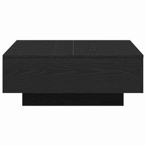 Schwarzer Couchtisch Eichenoptik 80x80 cm