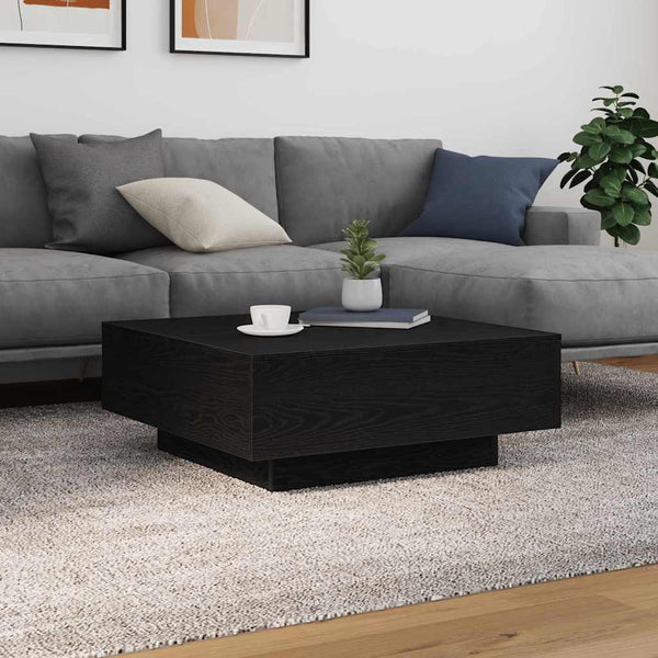 Couchtisch Schwarz Eiche 80x80 cm