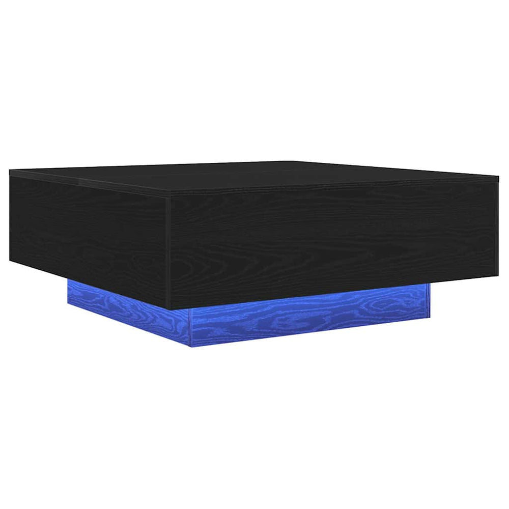 Couchtisch Schwarz Eiche 80x80 cm