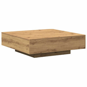 vidaXL Table basse chêne artisan 100 x 100 x 31 cm
