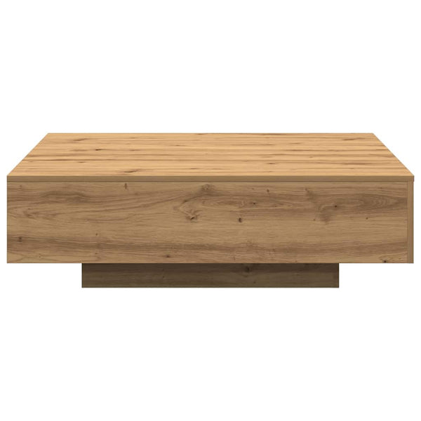 vidaXL Table basse chêne artisan 100 x 100 x 31 cm
