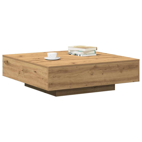 vidaXL Table basse chêne artisan 100 x 100 x 31 cm