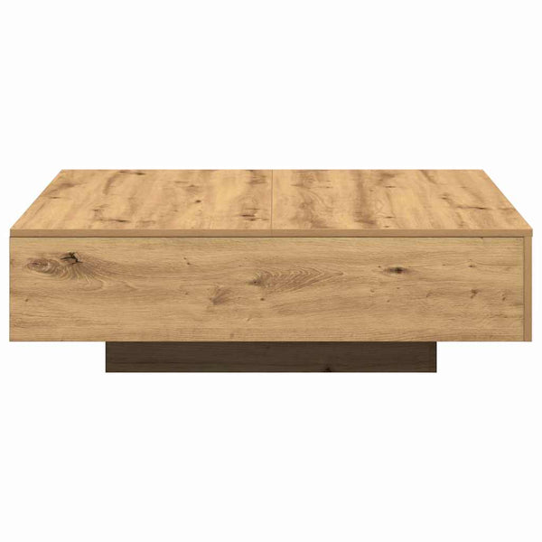 vidaXL Table basse chêne artisan 100 x 100 x 31 cm