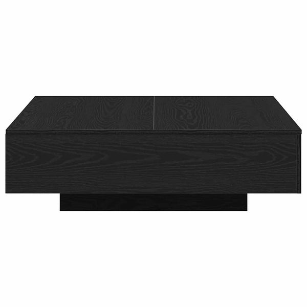 Schwarzer Couchtisch Eichenoptik 100x100 cm