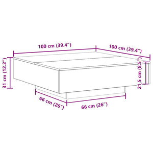 Couchtisch Altholz 100x100 cm