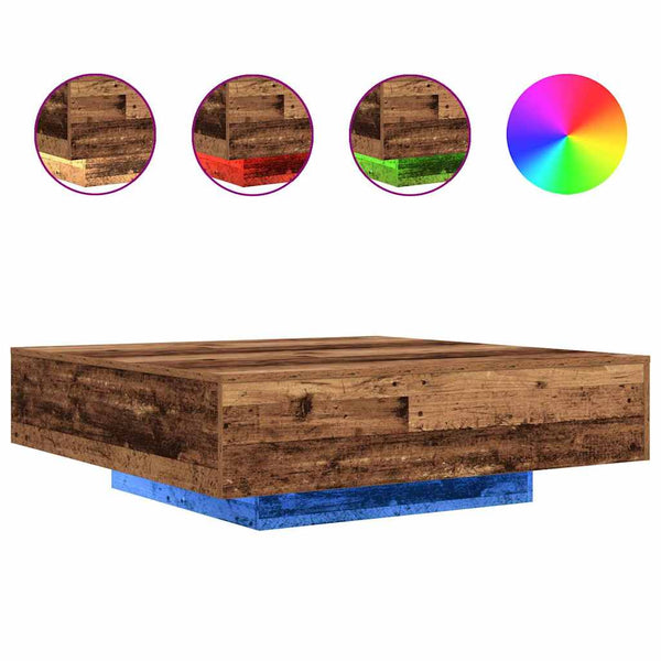 Couchtisch Altholz 100x100 cm