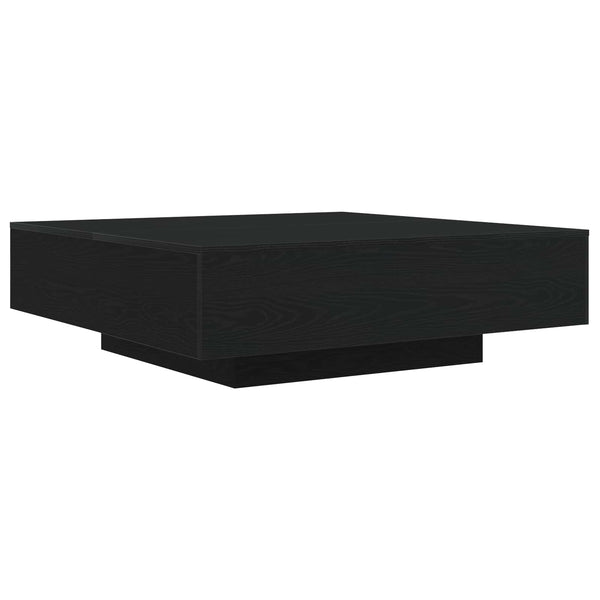 vidaXL Table basse noir aspect chêne 100 x 100 x 31 cm Bois d'ingénierie