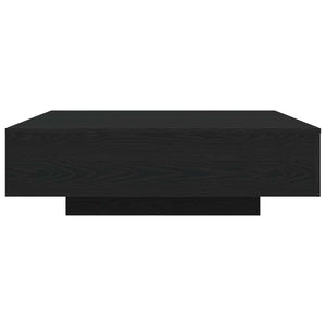 vidaXL Table basse noir aspect chêne 100 x 100 x 31 cm Bois d'ingénierie