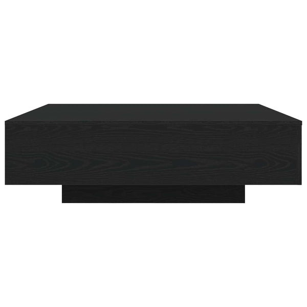 vidaXL Table basse noir aspect chêne 100 x 100 x 31 cm Bois d'ingénierie