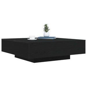vidaXL Table basse noir aspect chêne 100 x 100 x 31 cm Bois d'ingénierie
