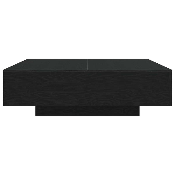 vidaXL Table basse noir aspect chêne 100 x 100 x 31 cm Bois d'ingénierie