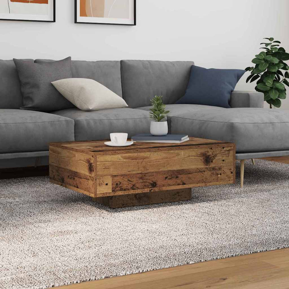Couchtisch Altholz mit LED