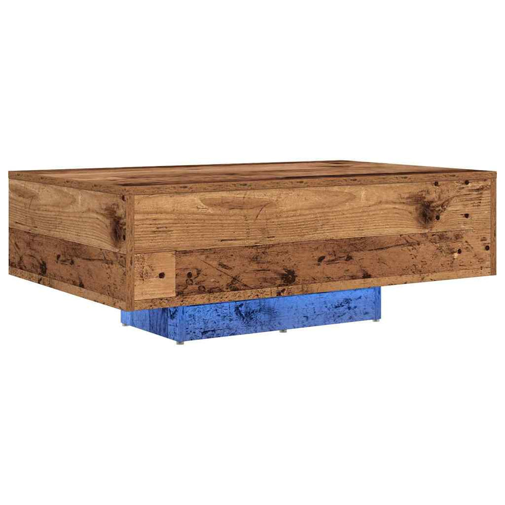 Couchtisch Altholz mit LED