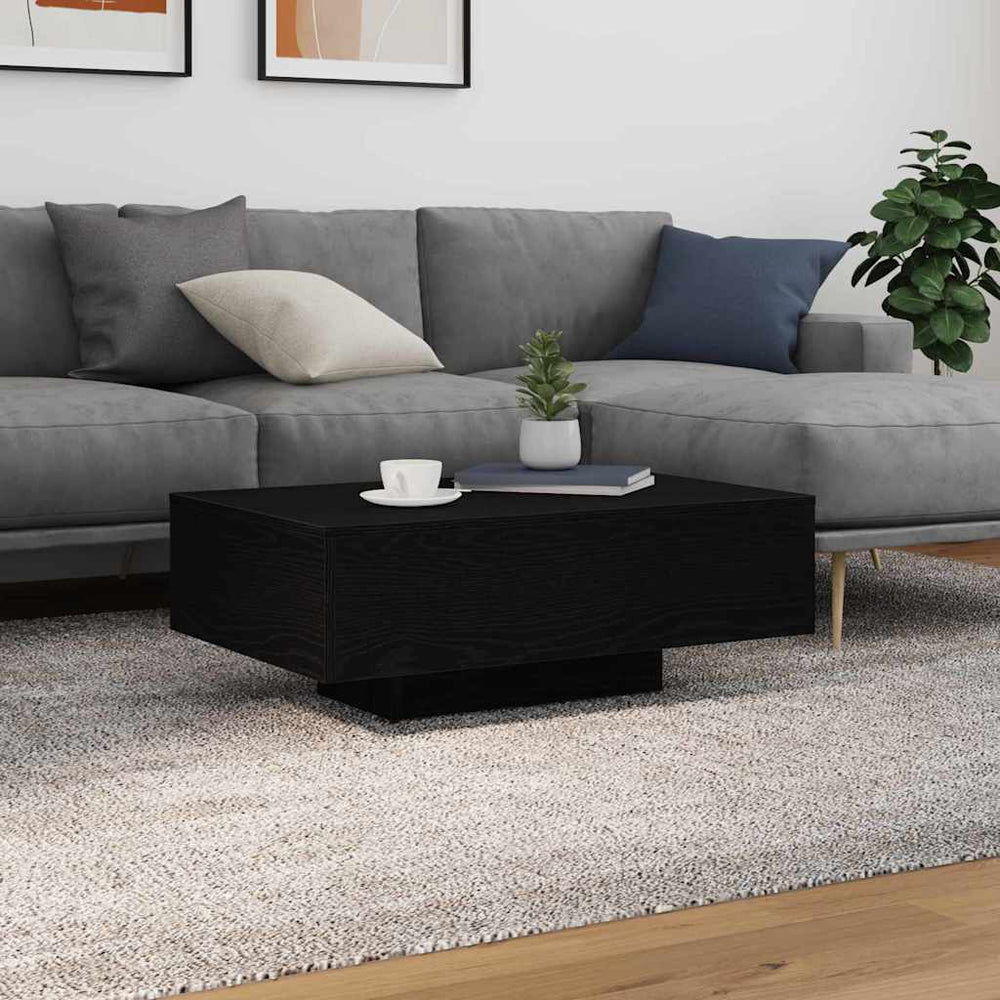 Schwarzer Couchtisch Eichenoptik