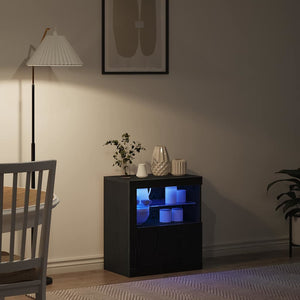 LED Sideboard Schwarz 60,5 cm