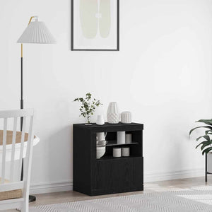 LED Sideboard Schwarz 60,5 cm