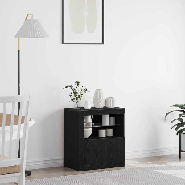 LED Sideboard Schwarz 60,5 cm