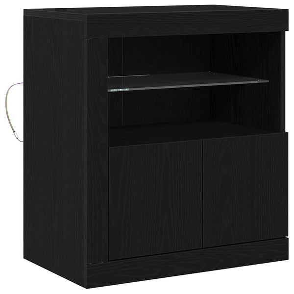 LED Sideboard Schwarz 60,5 cm