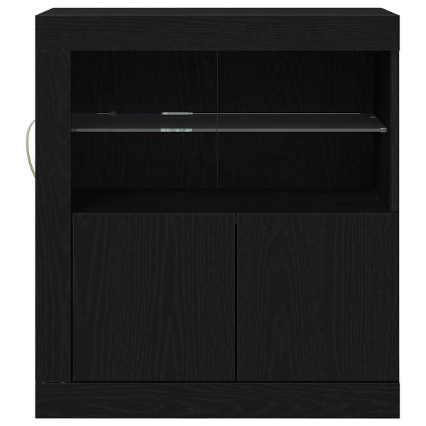 LED Sideboard Schwarz 60,5 cm